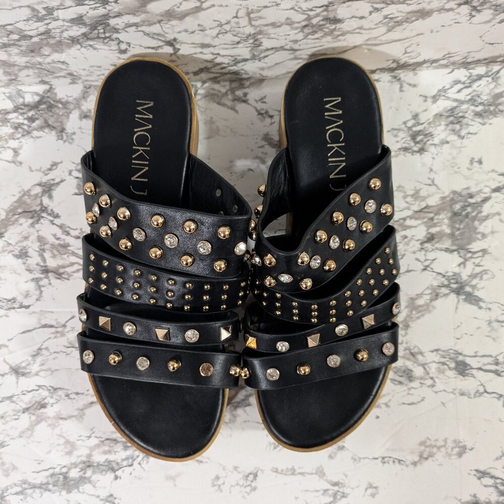 Mackin J studded platform slip-on sandals - Picture 2 of 5